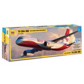   Zvezda 7023 Civil airliner Tu-204-100 1/144 repülőgép makett