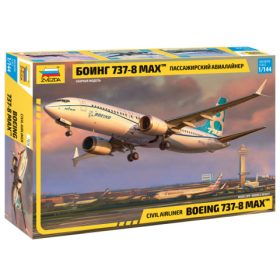   Zvezda 7026 Civil Airliner Boeing 737 MAX 8 1/144 repülőgép makett