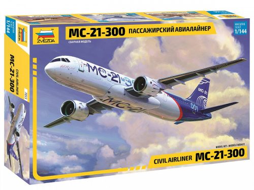 Zvezda 7033 Civil Airliner Irkut MC-21-300 1/144 repülőgép makett