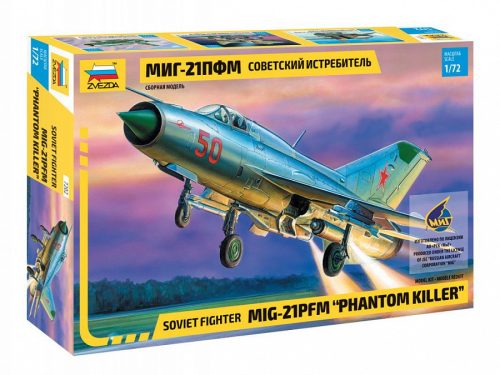 Zvezda 7202 Soviet Fighter MIG-21PFM Phantom Killer 1/72 repülőgép makett
