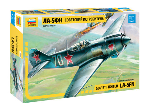 Zvezda 7203 Soviet Fighter Lavochkin LA-5 FN 1/72 repülőgép makett