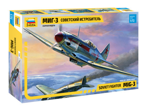 Zvezda 7204 Soviet fighter MiG-3 1/72 repülőgép makett