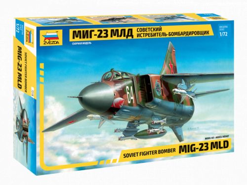 Zvezda 7218 Soviet Fighter Bomber MIG-23 MLD 1/72 repülőgép makett