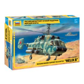   Zvezda 7221 Russian marine support helicopter "Helix B" 1/72 helikopter makett