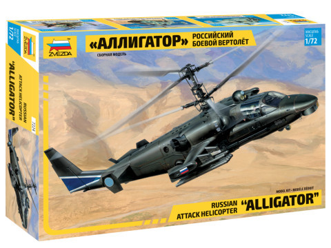 Zvezda 7224 Russian attack helicopter Alligator 1/72 helikopter makett