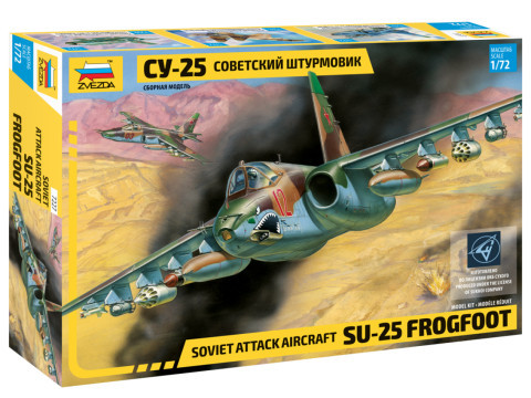 Zvezda 7227 Soviet attack aircraft Su-25 Frogfoot 1/72 repülőgép makett