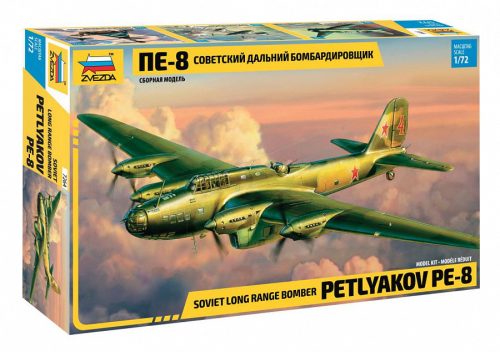 Zvezda 7264 Soviet long range bomber Petlyakov Pe-8 1/72 repülőgép makett