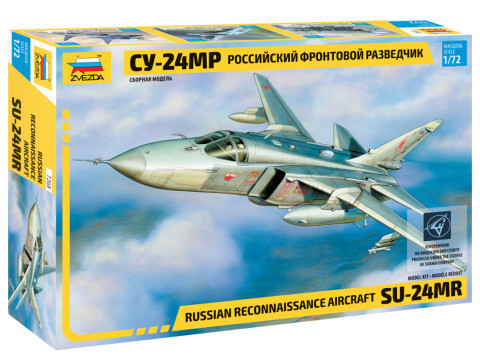 Zvezda 7268 Russian reconnaissance Aircraft Su-24MR "Fencer E" 1/72 repülőgép makett