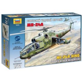   Zvezda 7273 Soviet attack helicopter MI-24A Hind 1/72 helikopter makett