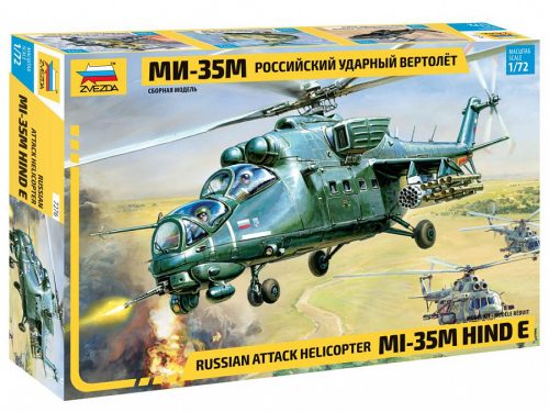 Zvezda 7276 Russian attack helikopter MIL MI-35M hind E 1/72 helikopter makett