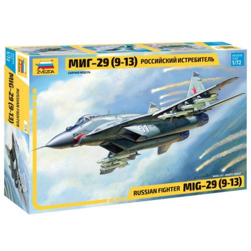 Zvezda 7278 Russian fighter MiG-29 (9-13) 1/72 repülőgép makett