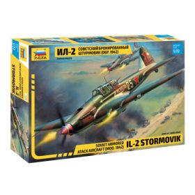   Zvezda 7279 Soviet armored attack aircraft Il-2 Stormovik 1/72 repülőgép makett