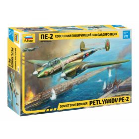   Zvezda 7283 Soviet dive bomber Petlyakov PE-2 1/72 repülőgép makett