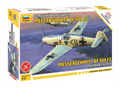 Zvezda 7302 German fighter Messerschmitt Bf-109 F2 1/72 repülőgép makett
