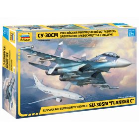   Zvezda 7314 Russian air superiority fighter SU-30SM "FLANKER C" 1/72 repülőgép makett