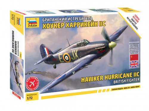 Zvezda 7322 British Fighter Hawker Hurricane IIC 1/72 repülőgép makett