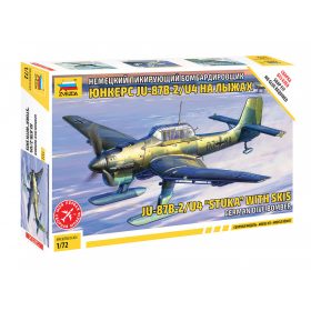   Zvezda 7323 German Dive Bomber JU-87B-2/U4 "STUKA" with skis 1/72 repülőgép makett