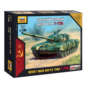   Zvezda 7400 Soviet Main Battle Tank T-72 B 1/100 harckocsi makett