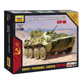   Zvezda 7401 Soviet Personnel Carrier BTR-80 1/100 harcjármű makett