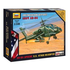   Zvezda 7408 US Attack Helicopter AH-64 Apache 1/144 helikopter makett