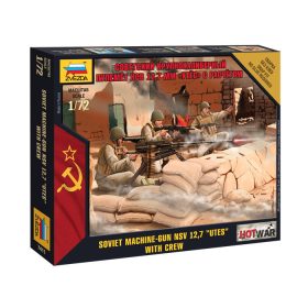   Zvezda 7411 Soviet Machine-Gun NSV 12,7 "UTES" with Crew 1/72 figura makett