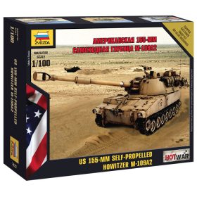   Zvezda 7422 US 155-mm Self-Propelled Howitzer M-109A2 1/100 harcjármű makett