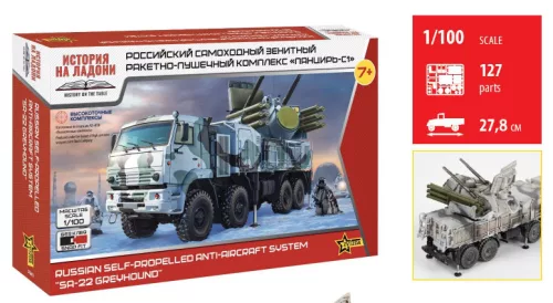 Zvezda 7441 Russian system Pantsir-S1 "SA-22 Greyhound 1/100 harcjármű makett