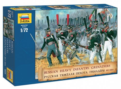 Zvezda 8020 Russian Heavy Infantry Grenadiers 1812-1815 1/72 figura makett