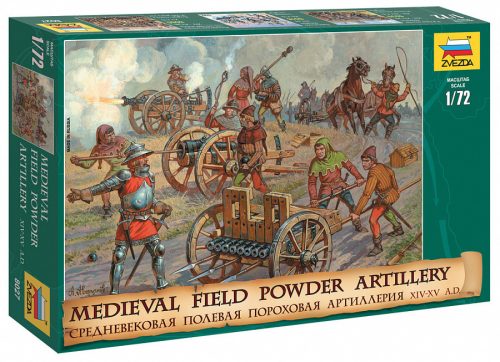 Zvezda 8027 Medieval Field Powder Artillery XIV-XV A.D. 1/72 figura makett