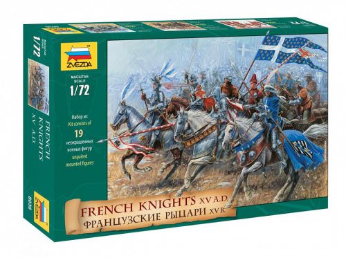 Zvezda 8036 French Knights XV A.D. 1/72 figura makett