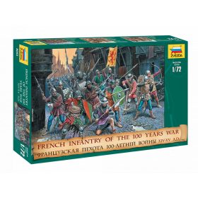   Zvezda 8053 French Infantry of the 100 Years War XIV-XV A.D. 1/72 figura makett