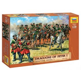 Zvezda 8072 Dragoons of Peter I 1701-1721 1/72 figura makett