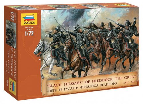 Zvezda 8079 Black Hussars of Frederick the Great XVIII A.D. 1/72 figura makett