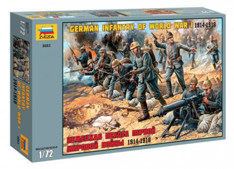 Zvezda 8083 German Infantry of World War I 1914-1918 1/72 figura makett