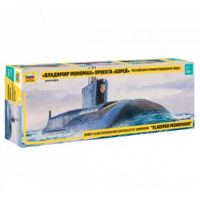   Zvezda 9058 SSBN Borey-class Russian Nuclear ballistic submarine Vladimir Monomakh 1/350 tengeralattjáró makett
