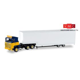   Herpa 012973 Minikit: Scania 141 nyergesvontató, jumbodobozos félpótkocsival, felirat nélkül (H0)